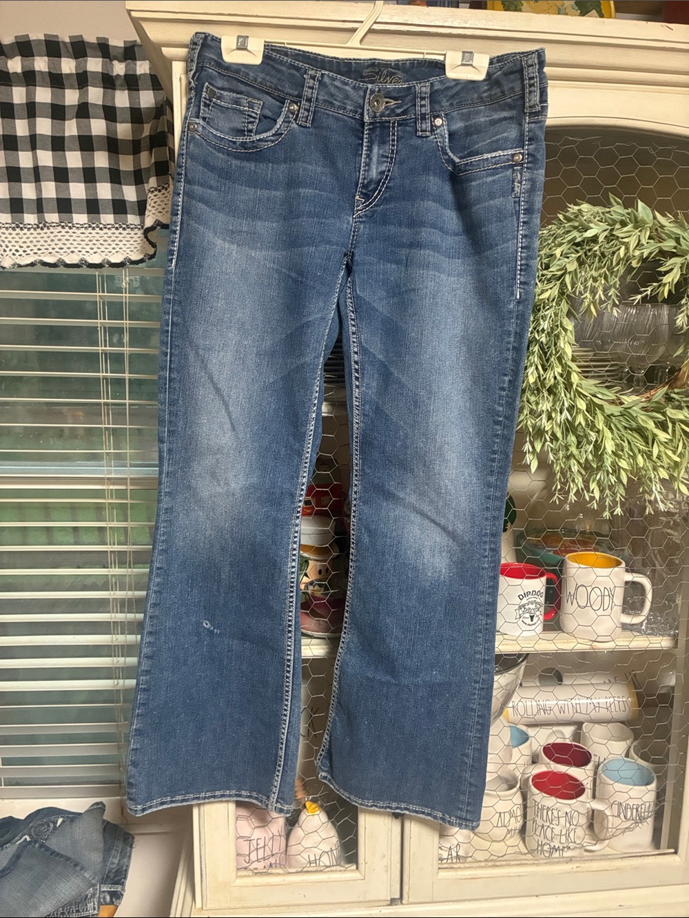 Silver Jeans Women's Flare Jeans in Blue Wash